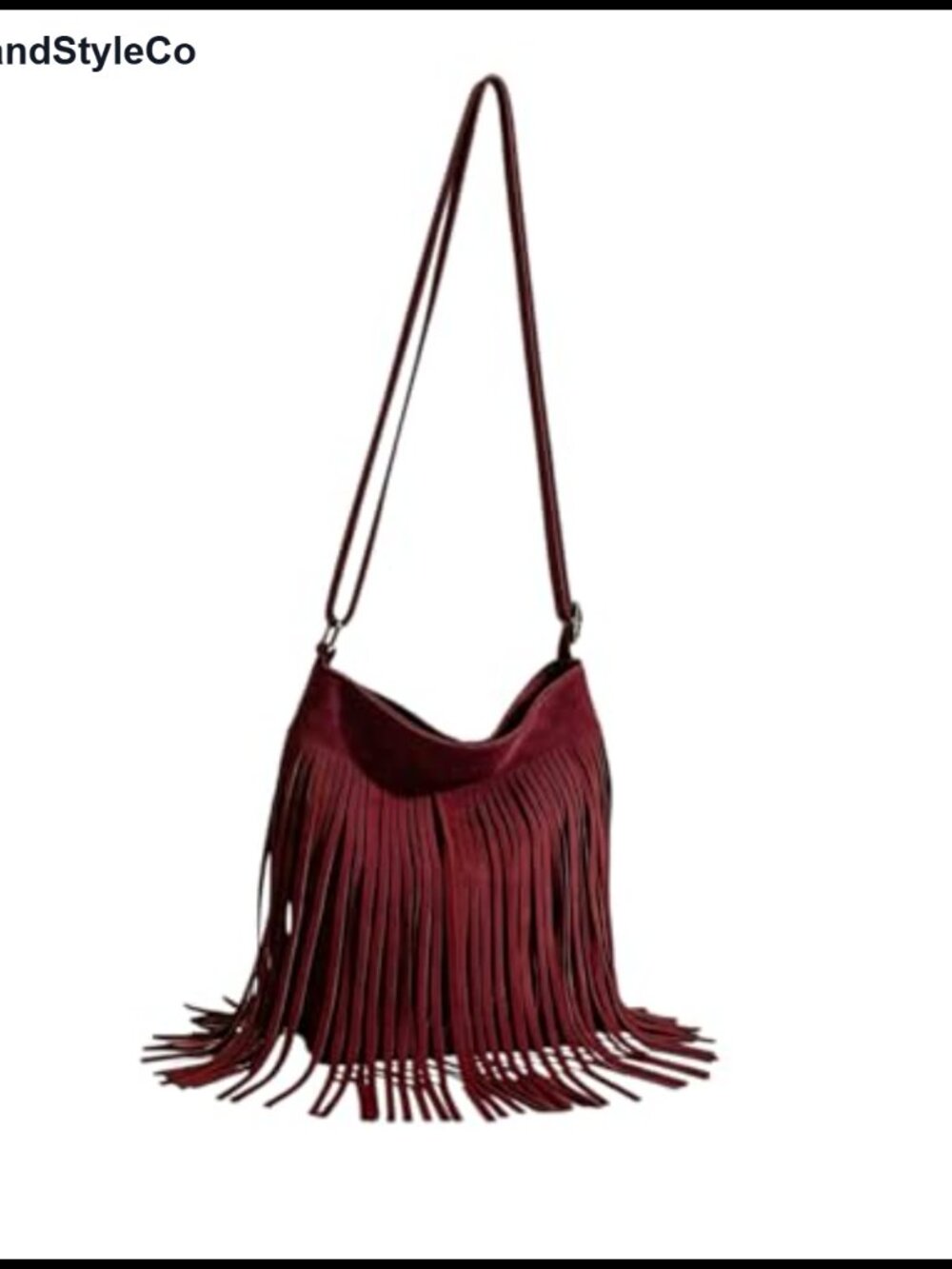Western Fringe Crossbody Bag Suede Hobo Purse with Adjustable Strap